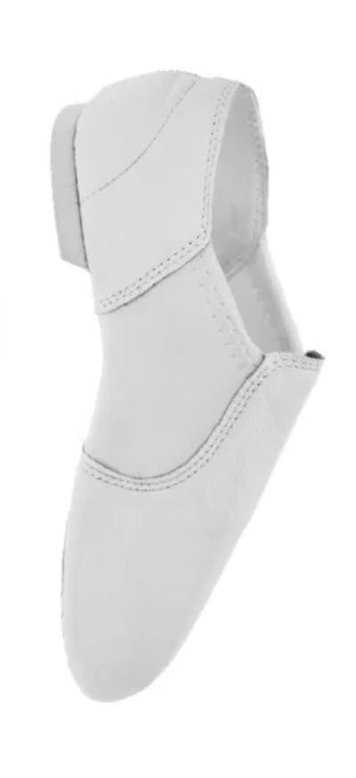 Jazz Shoes Split Sole White Leather Slip On