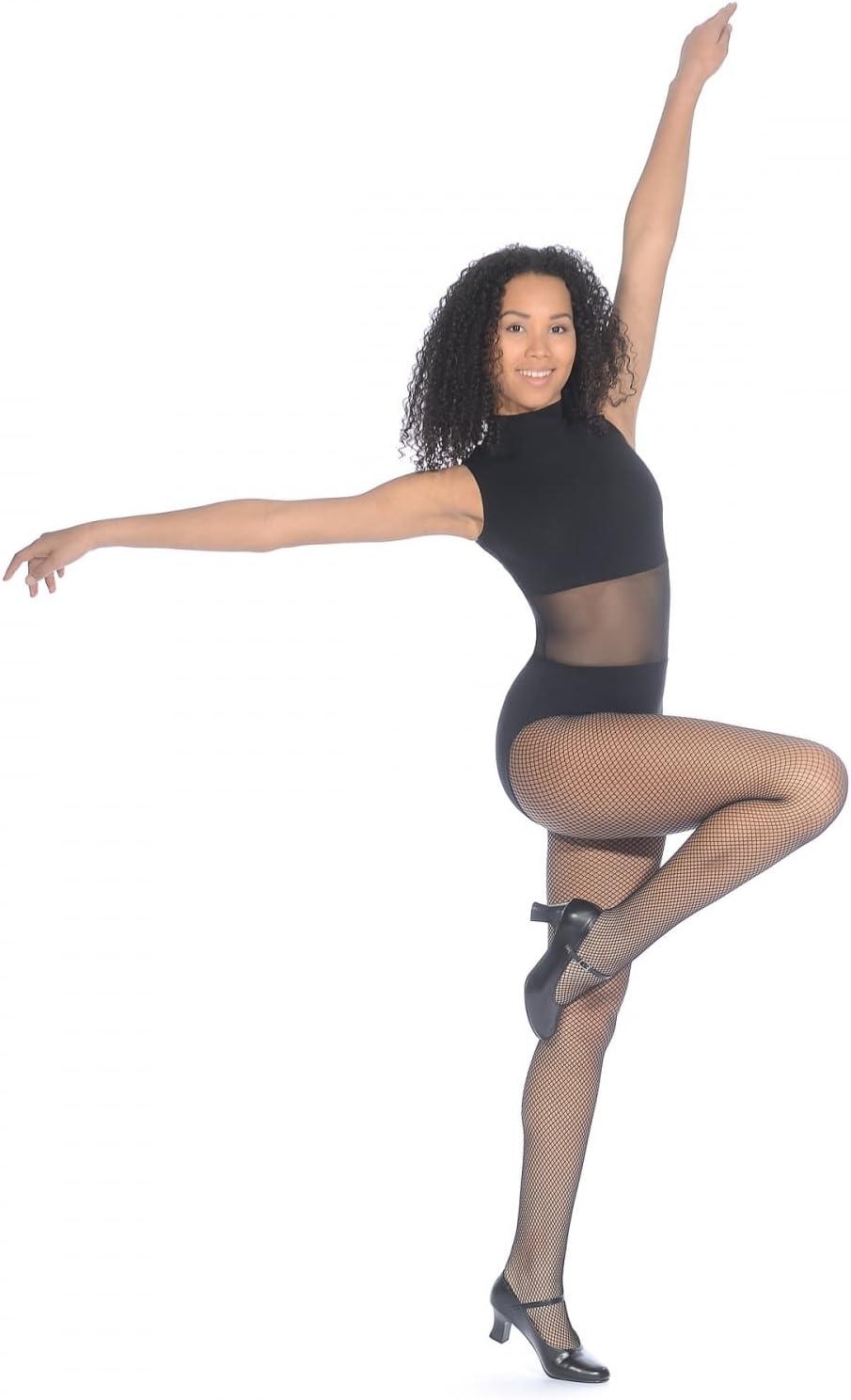 Roch Valley Mesh Panel Black Leotard CTMESH