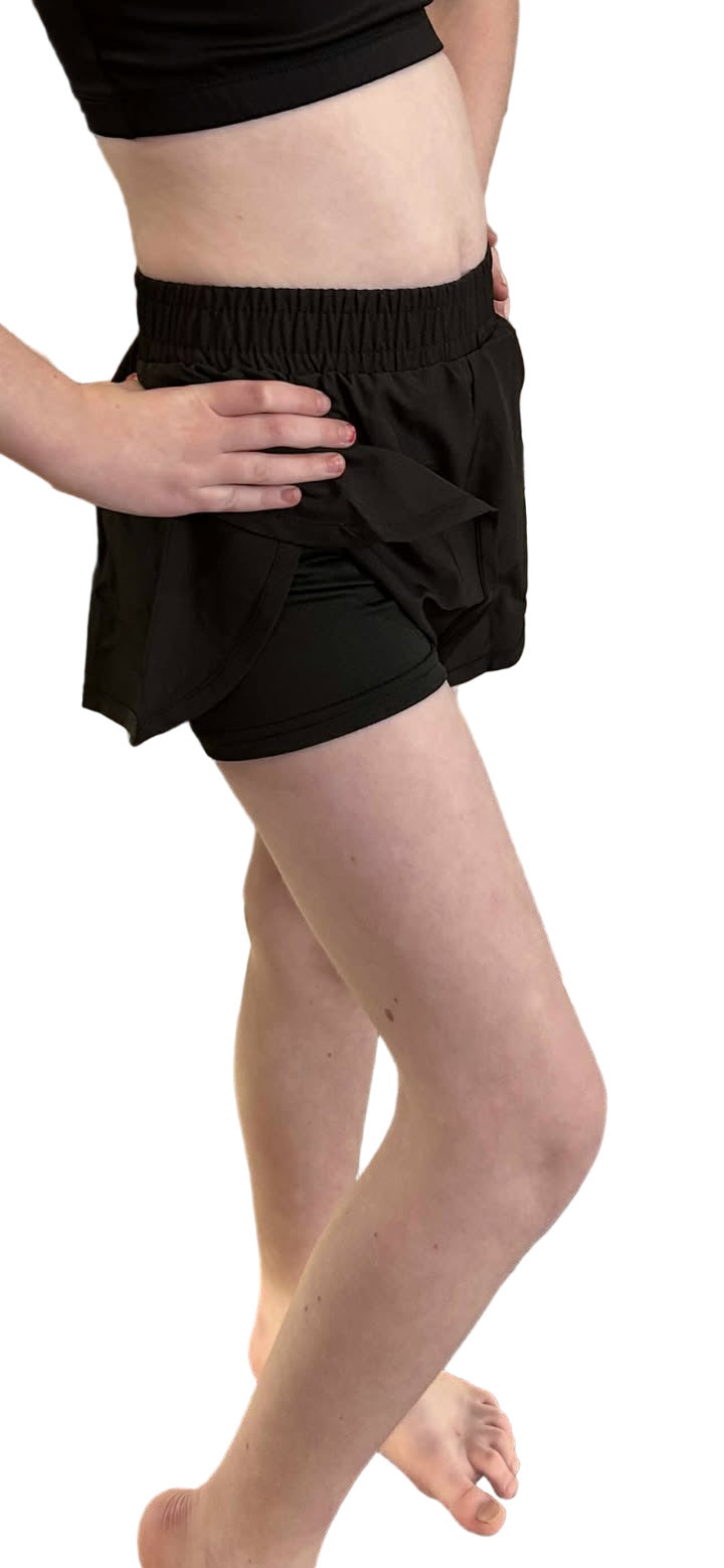 Double Layer Shorts Black Child