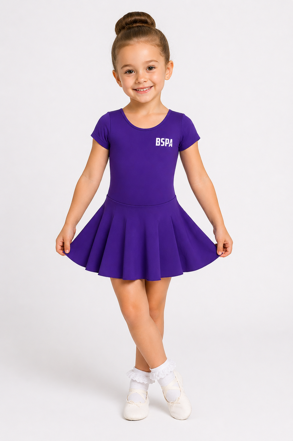 BSPA Broadway Baby Purple Skirted Leotard
