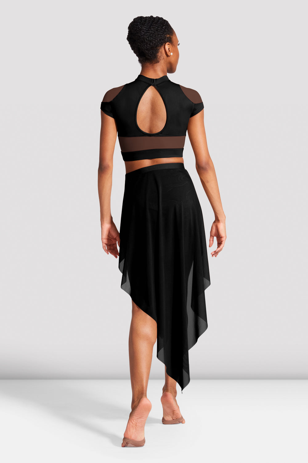 Bloch Mireya Black Asymmetric Skirt Adult R3541