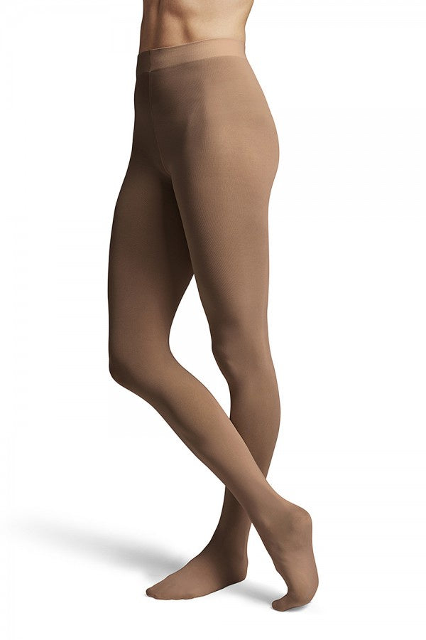 Bloch Contoursoft Footed Tights Coffee T098L Adult