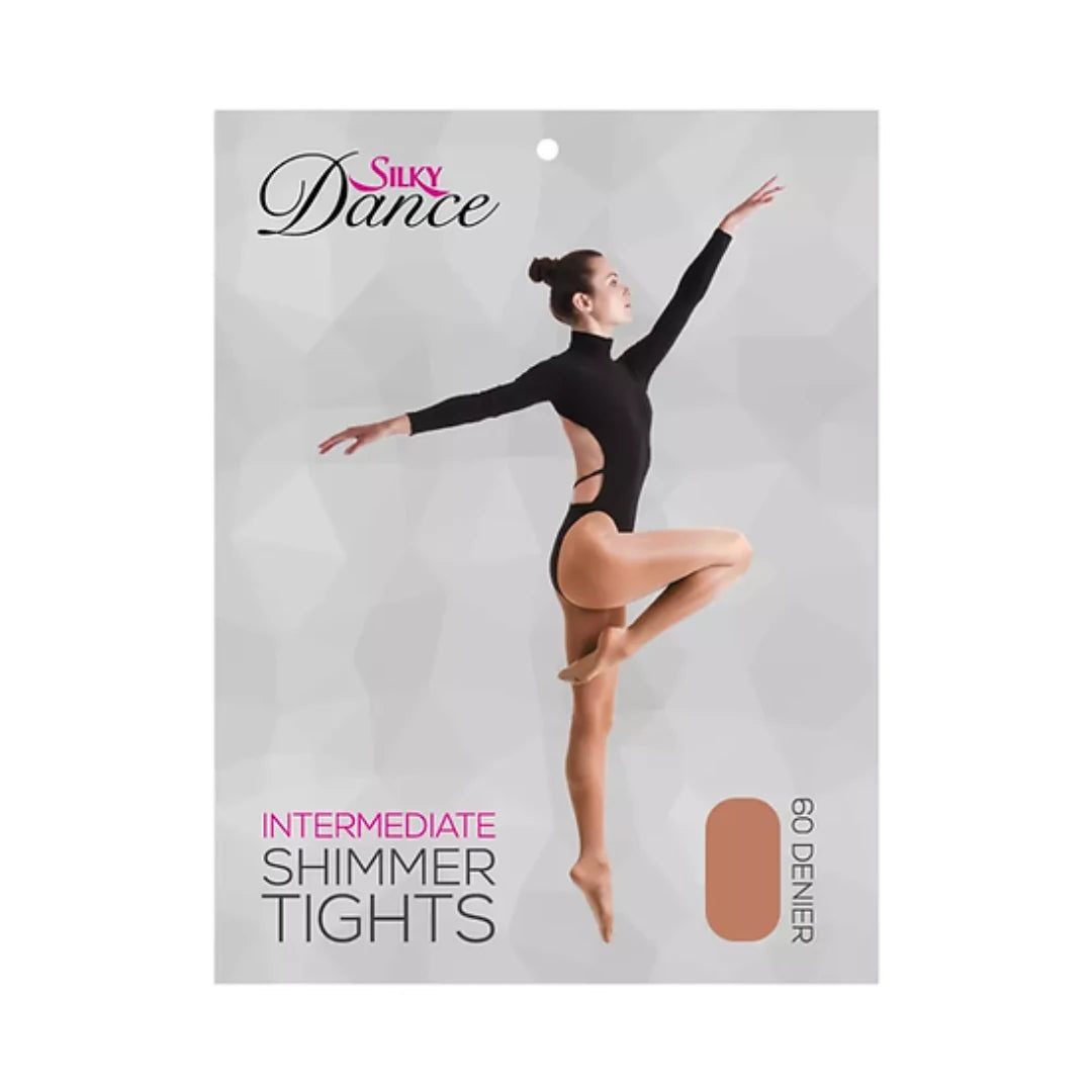 Silky Dance Shimmer Toast Footed Tights Child