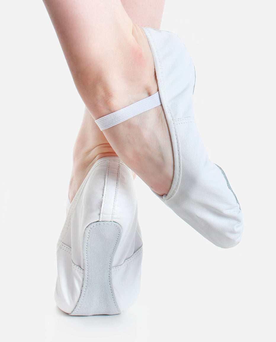 So Danca White Leather Ballet Shoe BAE90