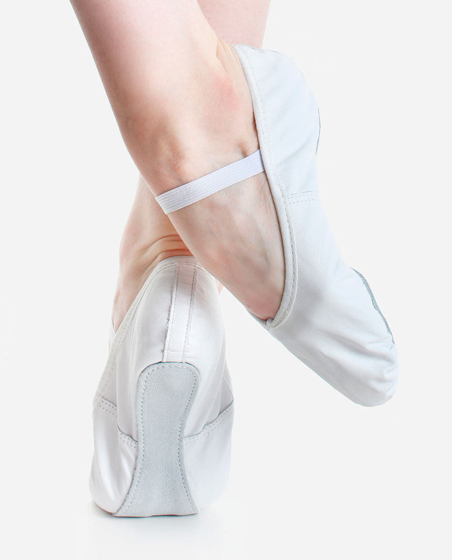 So Danca White Leather Ballet Shoe BAE90L