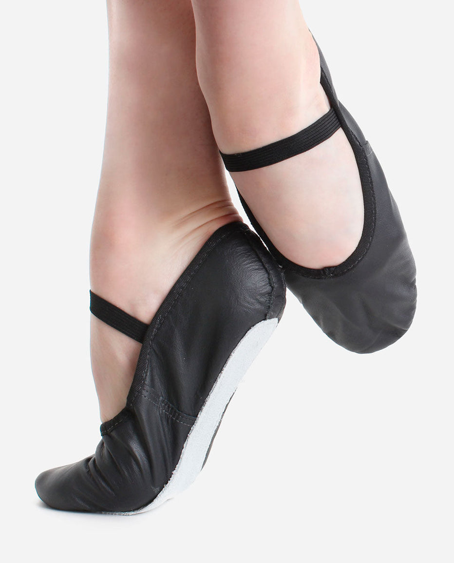 So Danca Black Leather Ballet Shoe BAE90