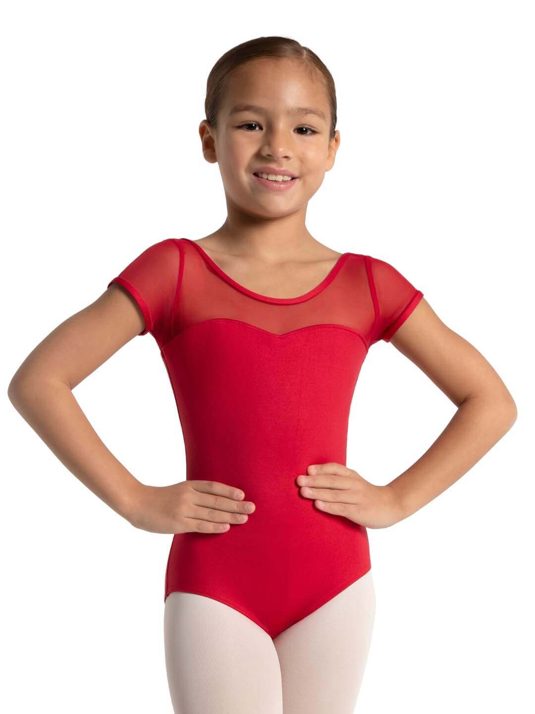 Capezio Mesh Short Sleeve Leotard Child