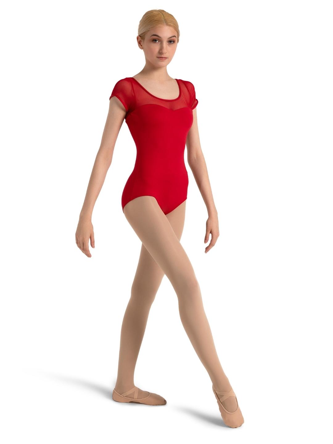 Capezio Studio Collection Mesh Yoke SS Leotard Adult