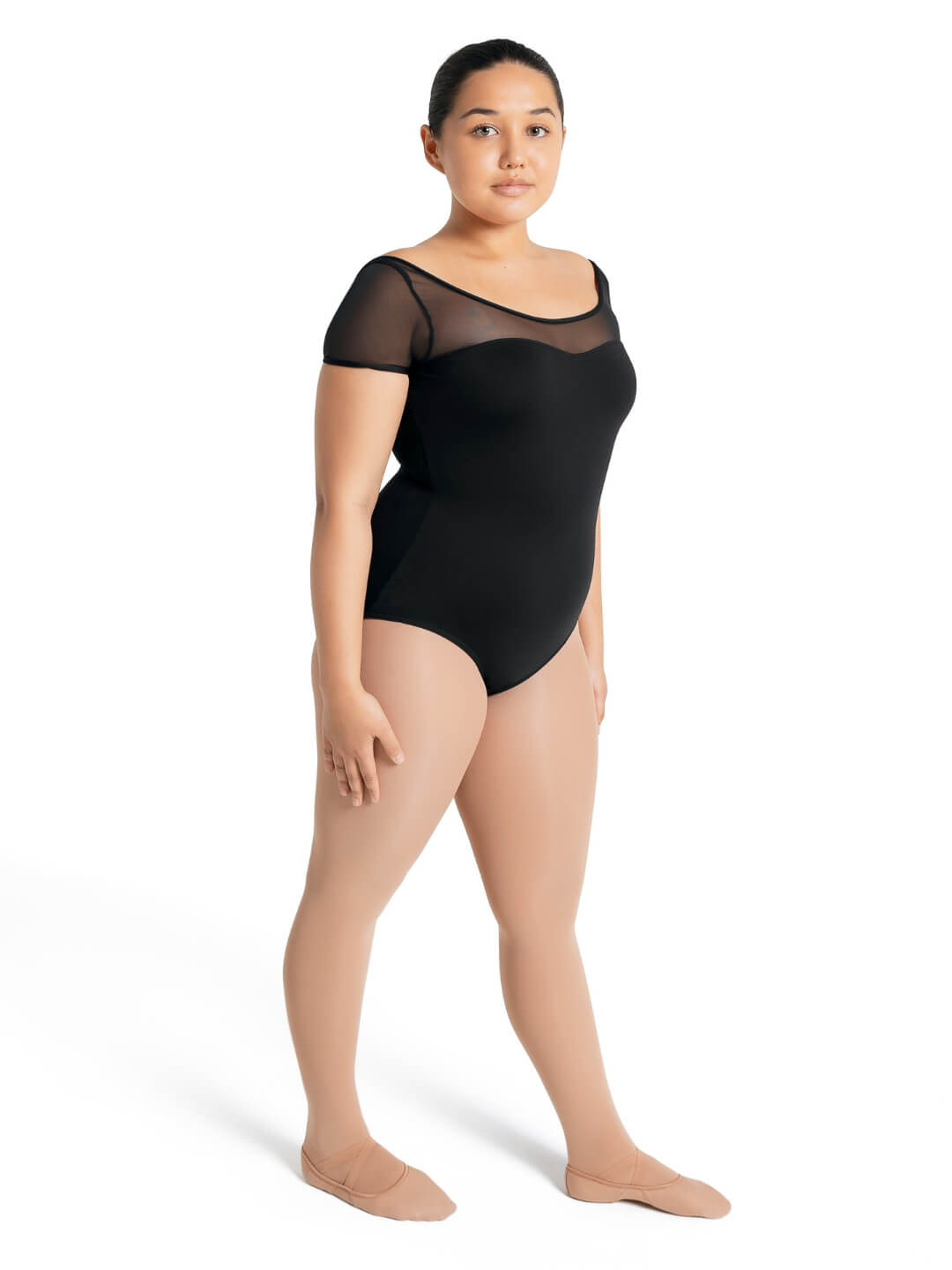 Capezio Studio Collection Mesh Yoke SS Leotard Adult