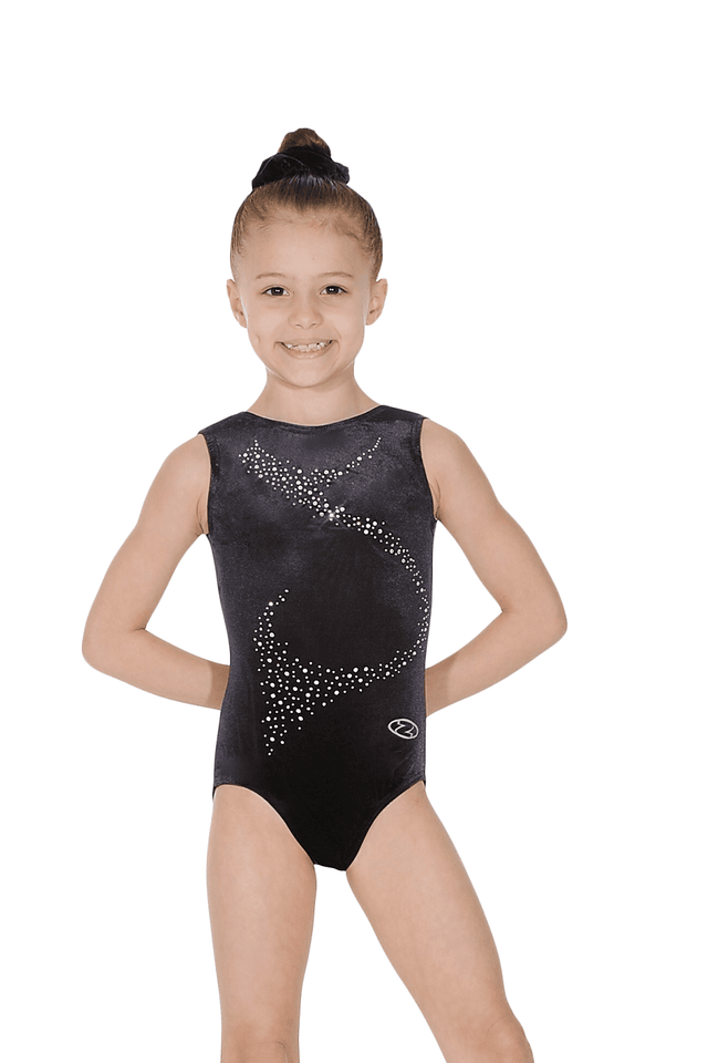 Comet Sleeveless Smooth Velour Long Sleeved Leotard