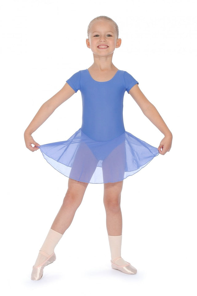 Roch Valley Short Sleeve Matte Lycra Leotard with Skirt RV2383