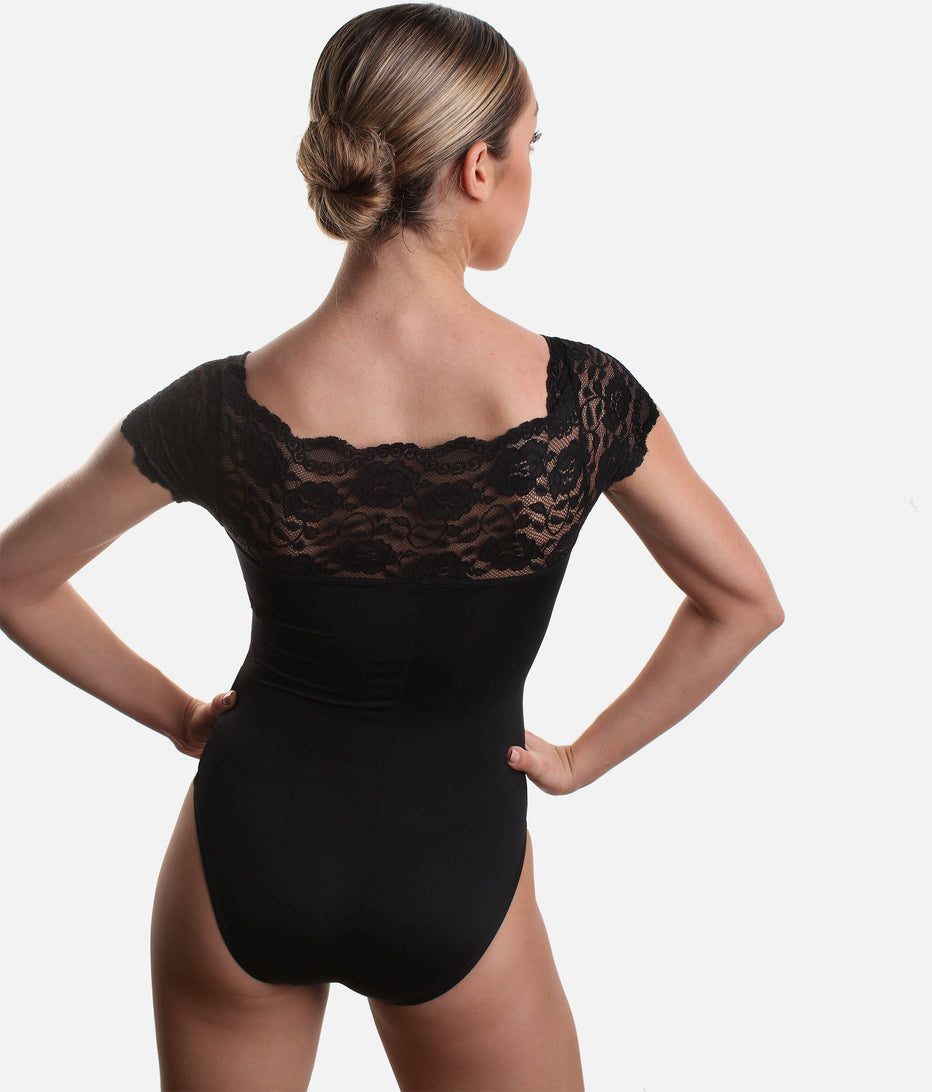 So Danca Cap Sleeved Lace Leotard E-10945LE / SL16