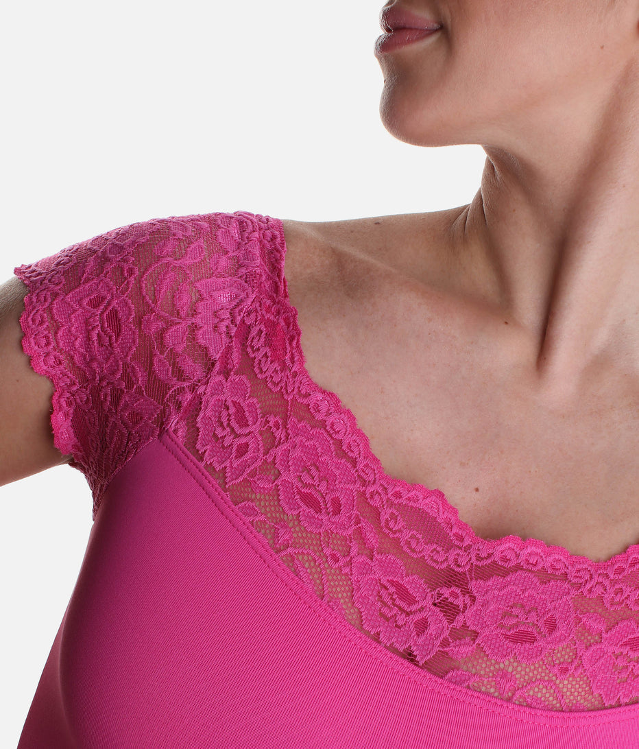 So Danca Cap Sleeved Lace Leotard E-10945LE / SL16