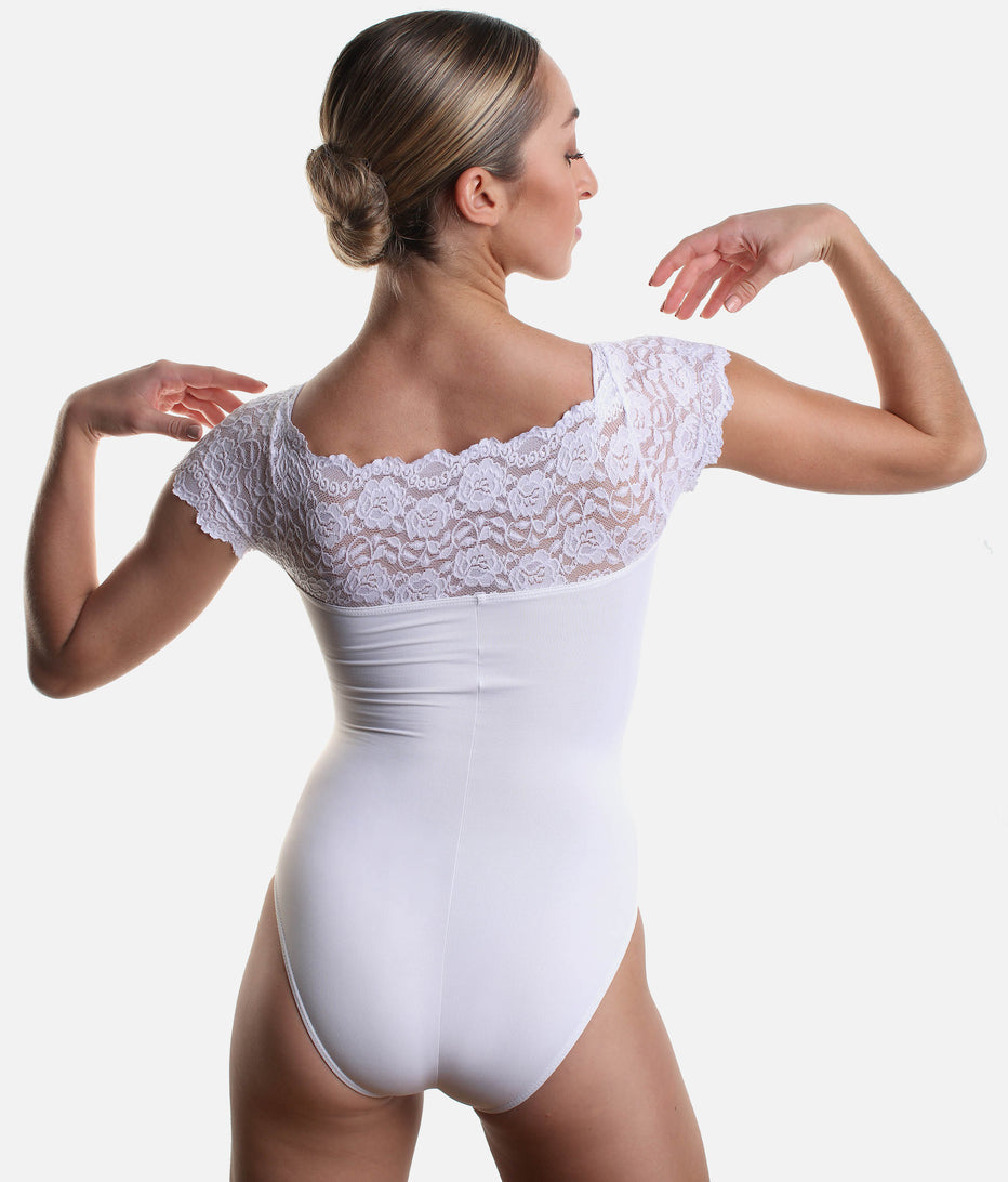 So Danca Cap Sleeved Lace Leotard E-10945LE / SL16