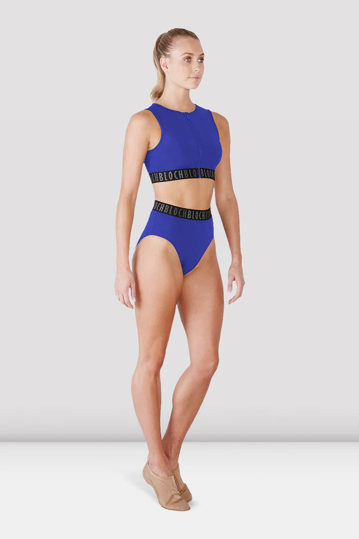 Bloch Zipper Mesh Back Crop Top