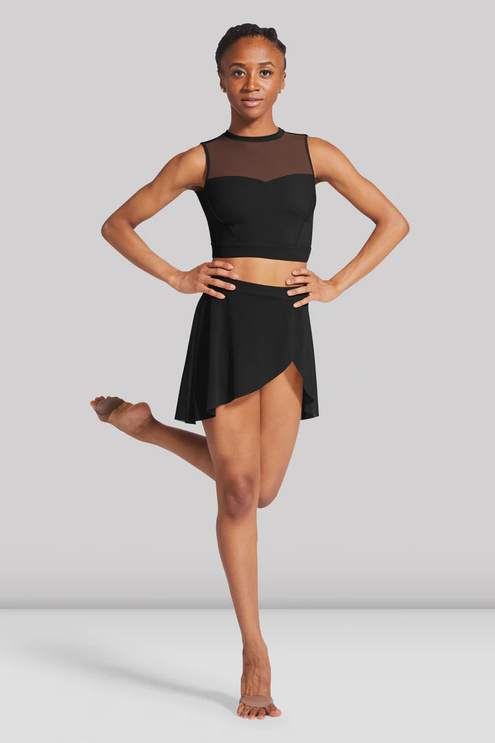 Bloch Jaylyn Black Wrap Front Skirt Adult  R3521