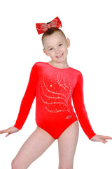 Tiara Crystal Long Sleeved Leotard Z102TIA