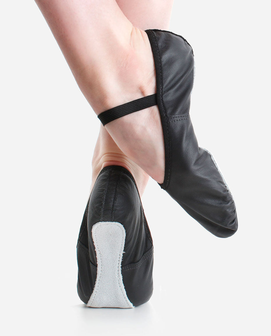 So Danca Black Leather Ballet Shoe BAE90L