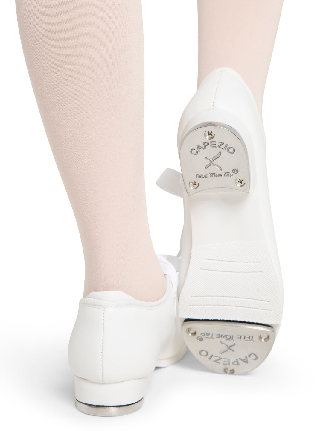 Capezio Jr Tyette White Tap Shoe Child