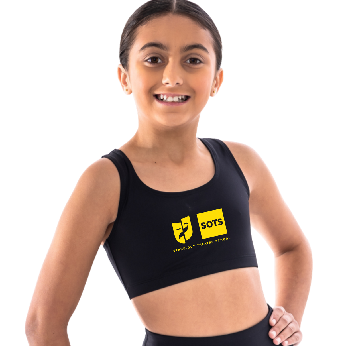 Stand -Out Theatre School Black  Racerback Crop Top