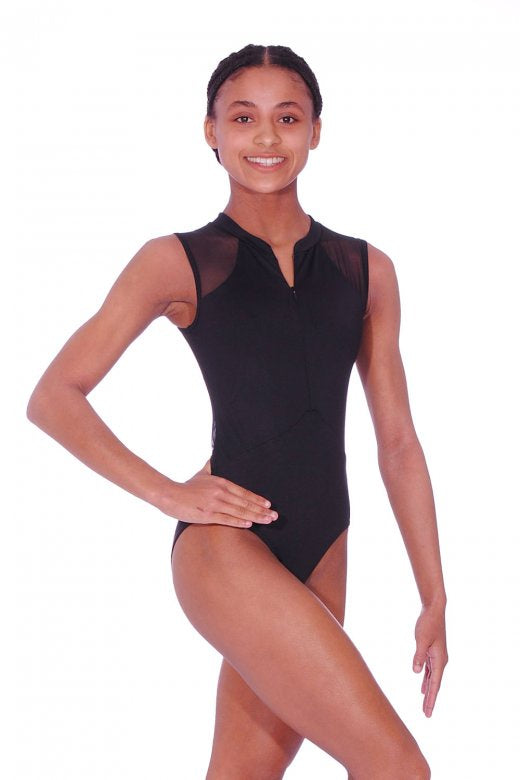 Roch Valley Nadia Sleeveless Zip Front Leotard RVNADIABL