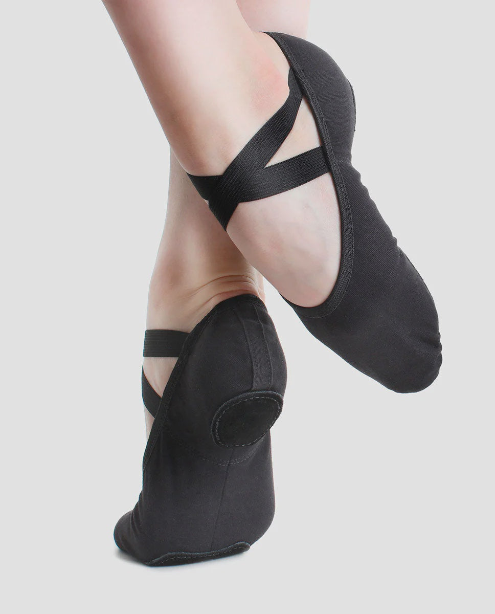 So Dance Black Canvas Split Sole Ballet Shoe SD16