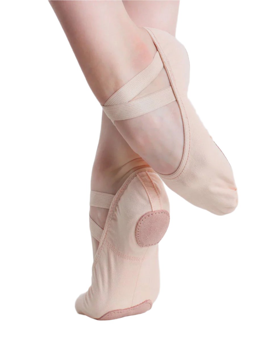 So Danca Pink Canvas Split Sole Ballet Shoe SD16