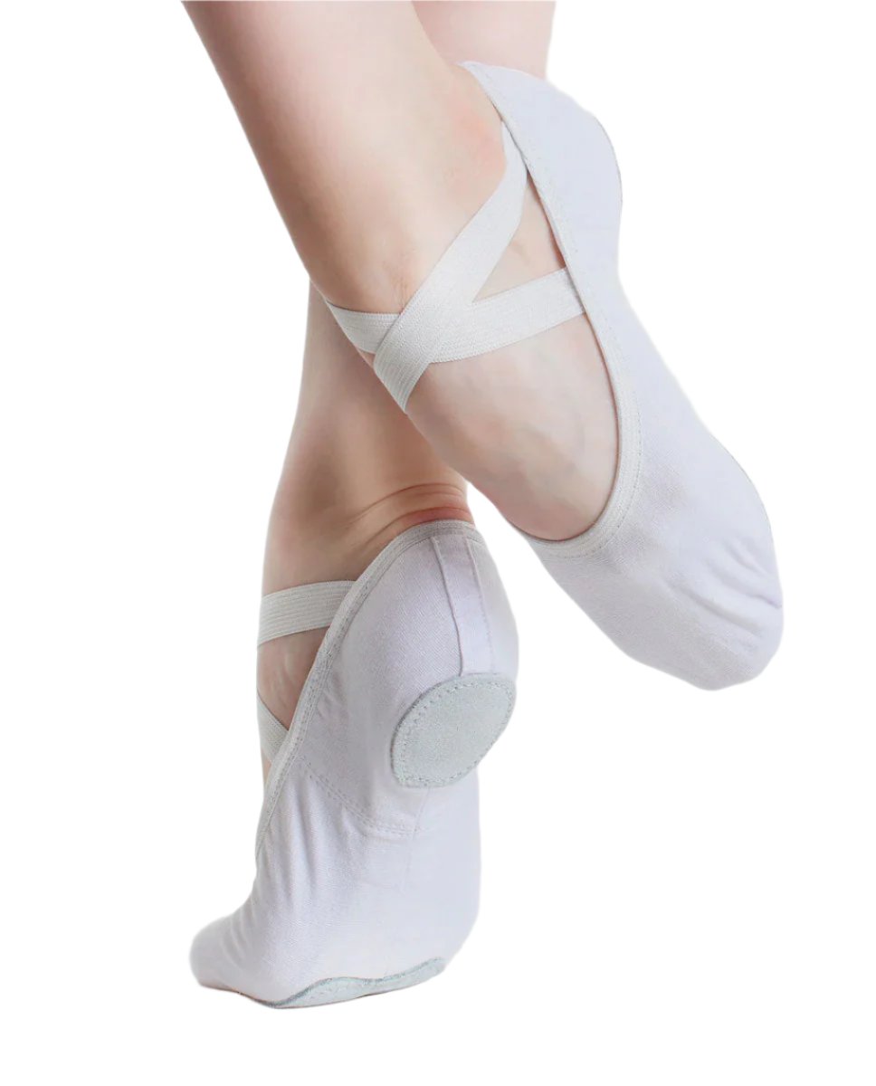 So Danca White Canvas Split Sole Ballet Shoe SD16