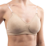 Silky Dance Seamless Clear Back Dance Bra Nude With Removable Padding